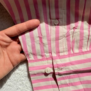 شومیز صورتی راه‌راه