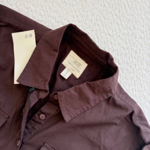 شومیز کتان قهوه ای