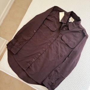 شومیز کتان قهوه ای