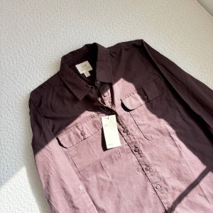 شومیز کتان قهوه ای