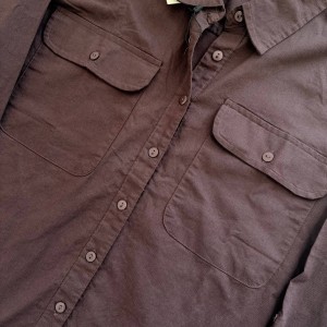 شومیز کتان قهوه ای