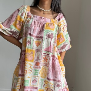 پیراهن لینن کد 6556