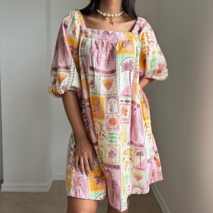 پیراهن لینن کد 6556