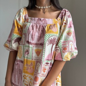 پیراهن لینن کد 6556