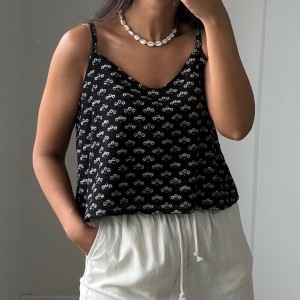 تاپ حریر گلدار