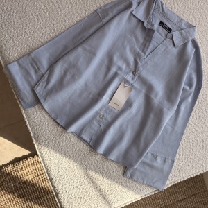 شومیز لینن آبی