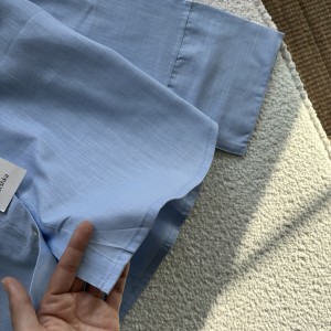 شومیز لینن آبی