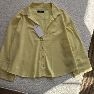 شومیز لینن زرد