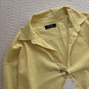 شومیز لینن زرد