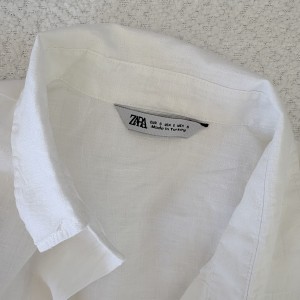 شومیز لینن سفید کد 2595