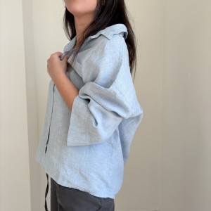 شومیز لینن مشکی کد 2642