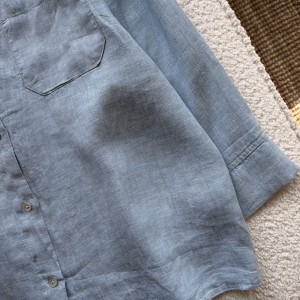 شومیز لینن مشکی کد 2642