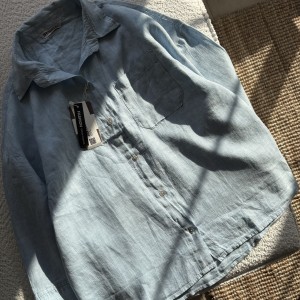 شومیز لینن مشکی کد 2642