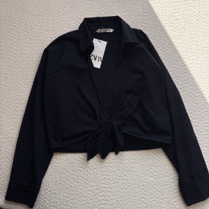 شومیز لینن جلو گره ای