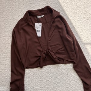 شومیز لینن جلو گره ای