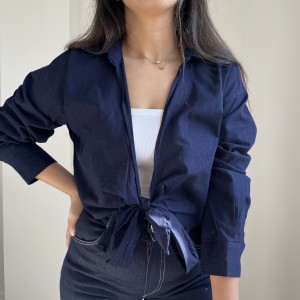 شومیز لینن جلو گره ای