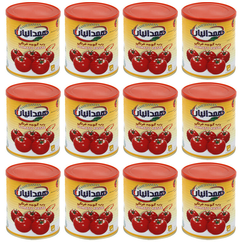 رب گوجه فرنگی همدانیان - 800 گرم بسته 12 عددی