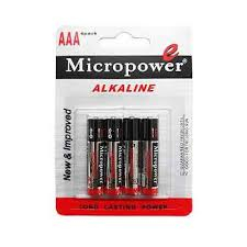باتري نيم قلمي آلكالاين كارتي 4 عددي Micropower