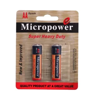 باتري قلمي كربن زينك كارتي 2 عددي Micropower