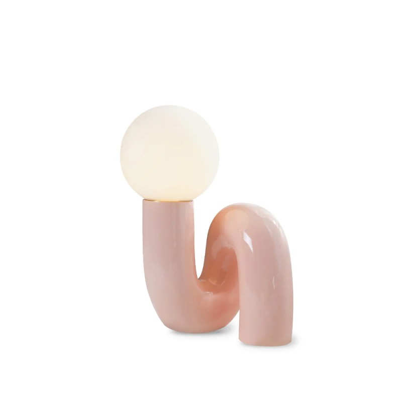 آباژور لوله ای صورتی مینیمال صنایع دستی