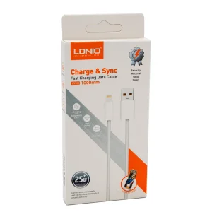 کابل آیفونی فست شارژ 25 وات الدینیو(کنفی) LS901 طول 1 متر