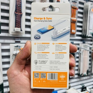 کابل آیفونی فست شارژ 25 وات الدینیو(کنفی) LS901 طول 1 متر
