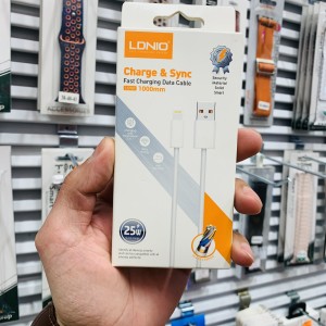 کابل آیفونی فست شارژ 25 وات الدینیو(کنفی) LS901 طول 1 متر