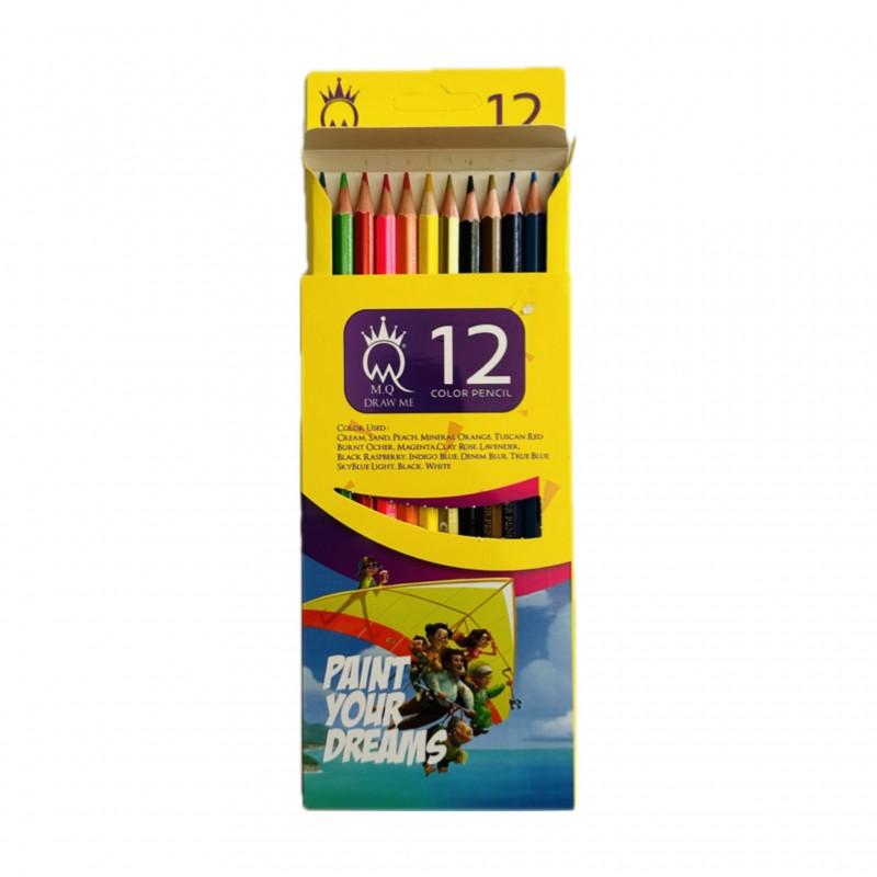 مدادرنگی ۱۲رنگ مقوایی MQ