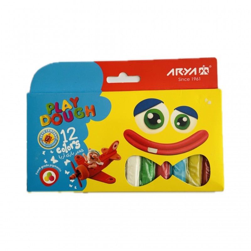 خمیر بازی ۱۲رنگ مقوایی