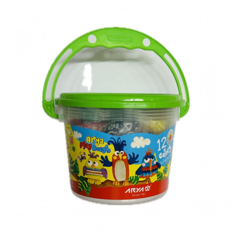 خمیر بازی سطلی ۱۲رنگ