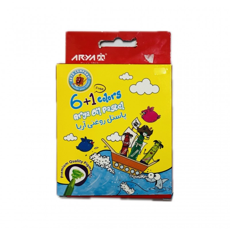 مدادشمعی _پاستل ۶رنگ آریا