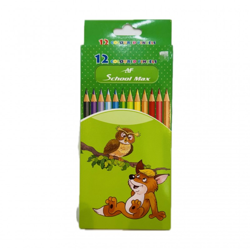 مدادرنگی ۱۲رنگ اسکول مکس جعبه مقوایی