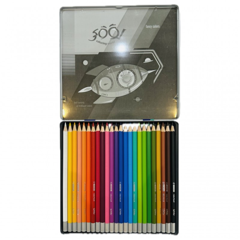 مدادرنگی ۲۴رنگ جعبه فلز لوکی