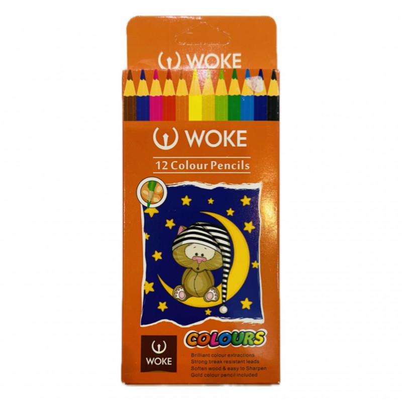 مدادرنگی ۱۲رنگ ووک جعبه مقوایی