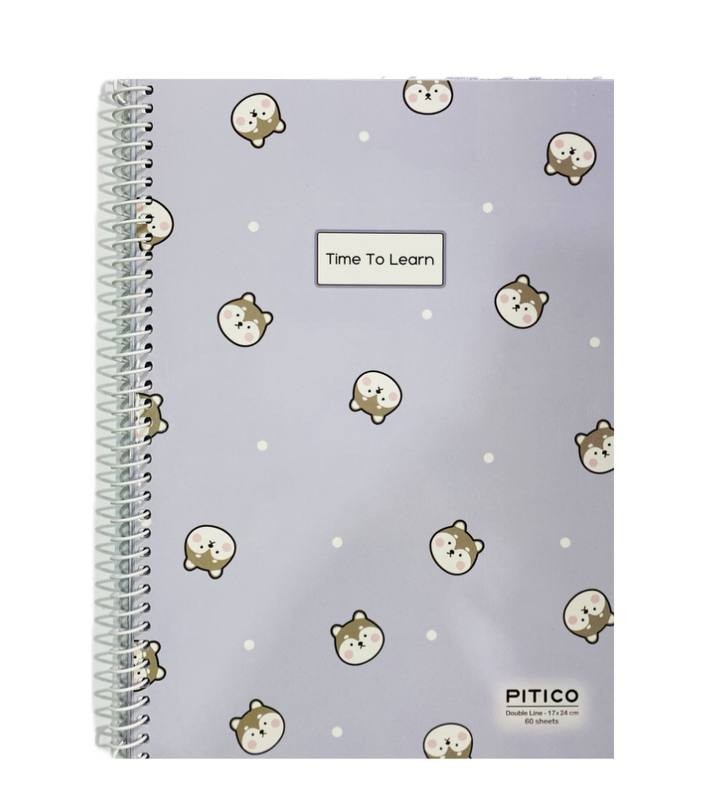 دفتر ۲خط مجلد فنری پیتیکو ۶۰برگ کد ۳۷۵