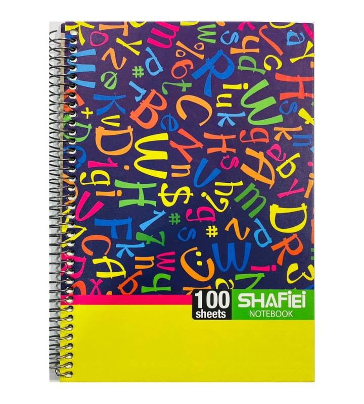 دفتر ۲خط شفیعی ۱۰۰برگ جلد سخت