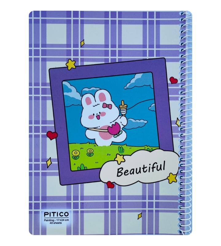دفتر ۴۰برگ فنری پیتیکو نقاشی کد ۳۴۶