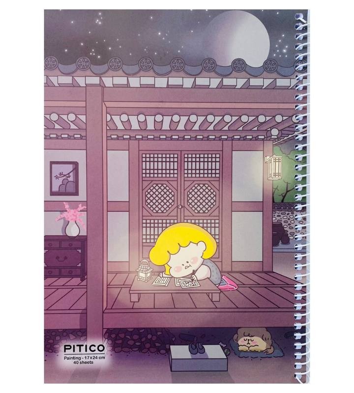 دفتر ۴۰برگ نقاشی فنری پیتیکو کد ۳۱۸