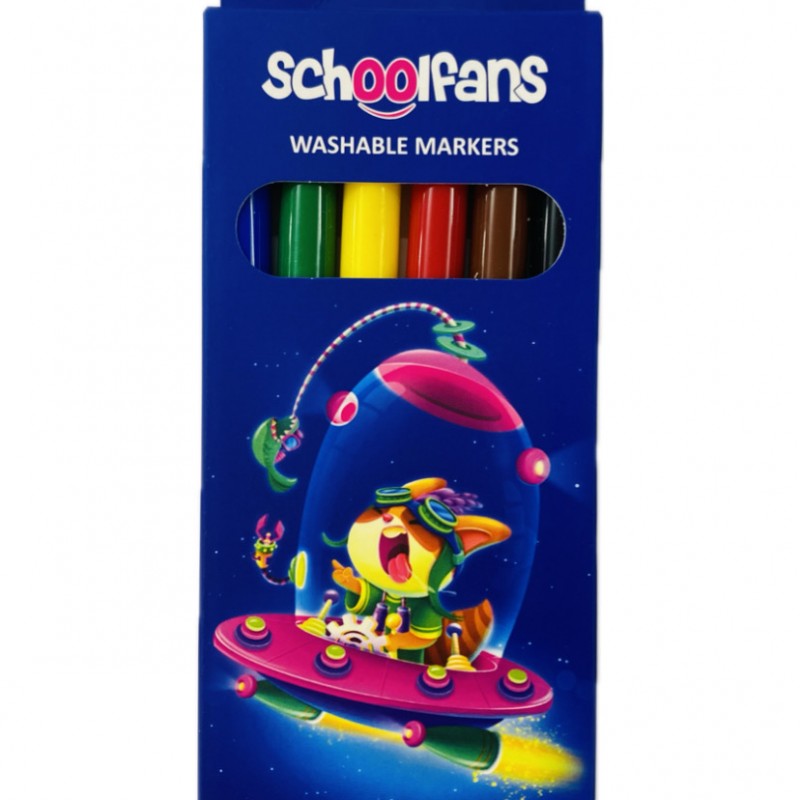 ماژیک ۶ رنگ اسکول فنس