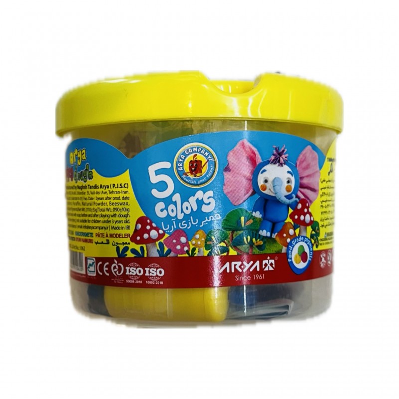 خمیر سطلی ۵ رنگ آریا