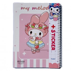 دفتر فنری ۶۰برگ مجلد استیکر دار پیتیکو کد ۳۲۵