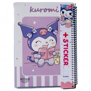 دفتر فنری ۶۰برگ مجلد استیکر دار پیتیکو کد ۳۲۵