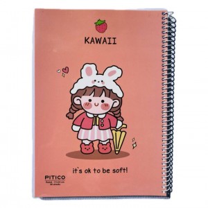 دفتر ۸۰برگ فنری مجلد پیتیکو کد 364