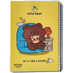 دفتر ۸۰برگ فنری مجلد پیتیکو کد 364