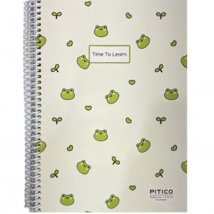 دفتر ۲خط مجلد فنری پیتیکو ۶۰برگ کد ۳۷۵