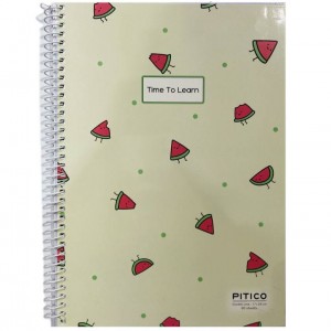 دفتر ۲خط مجلد فنری پیتیکو ۶۰برگ کد ۳۷۵