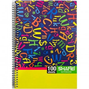 دفتر ۲خط شفیعی ۱۰۰برگ جلد سخت