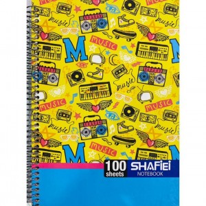 دفتر ۲خط شفیعی ۱۰۰برگ جلد سخت