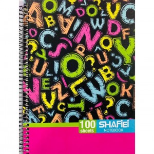 دفتر ۲خط شفیعی ۱۰۰برگ جلد سخت