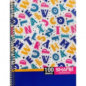 دفتر ۲خط شفیعی ۱۰۰برگ جلد سخت